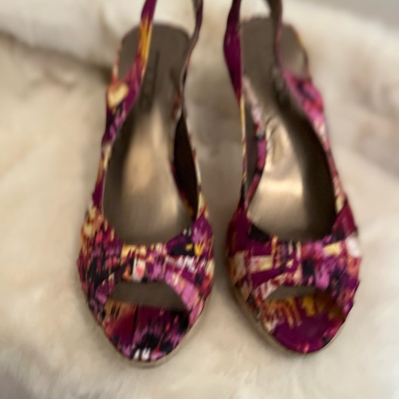 MODA Slingback Peep-Toe Heels - Multi-Color - Size 8.5 - Picture 6 of 13